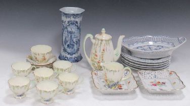 Various items of china to include a Foley China coffee set, two Cats fairings etc.