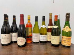 Mixed mainly French drinking wines, including Chablis, St Joseph (Rhone), and others, 12 various