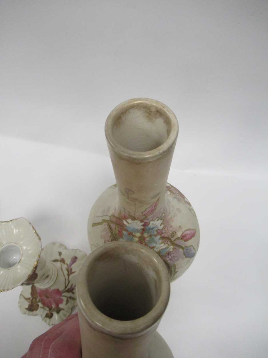 A pair of Royal Bonn vases; together with a pair of Limoges candlesticks (4) - Image 3 of 7