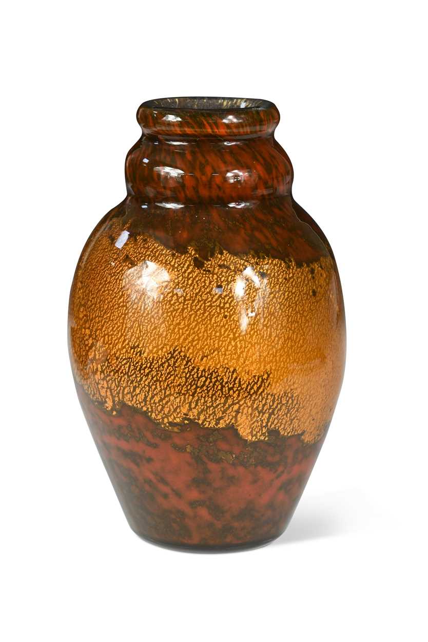 A Muller Frères glass vase,