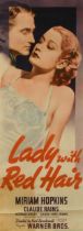 A vintage film poster, Lady with Red Hair, 1940,