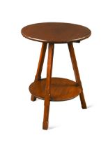 A Cotswold School two-tier mahogany cricket table,