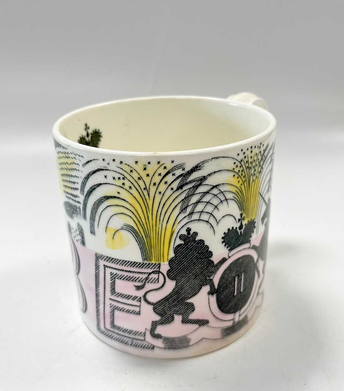 Eric Ravilious for Wedgwood, a Queen Elizabeth II commemorative coronation mug, 1953, - Image 3 of 8