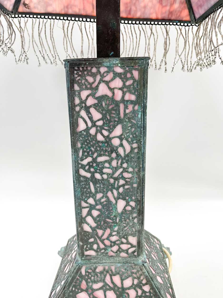Riviere Studios, New York, an Arts & Crafts table lamp, - Image 3 of 13
