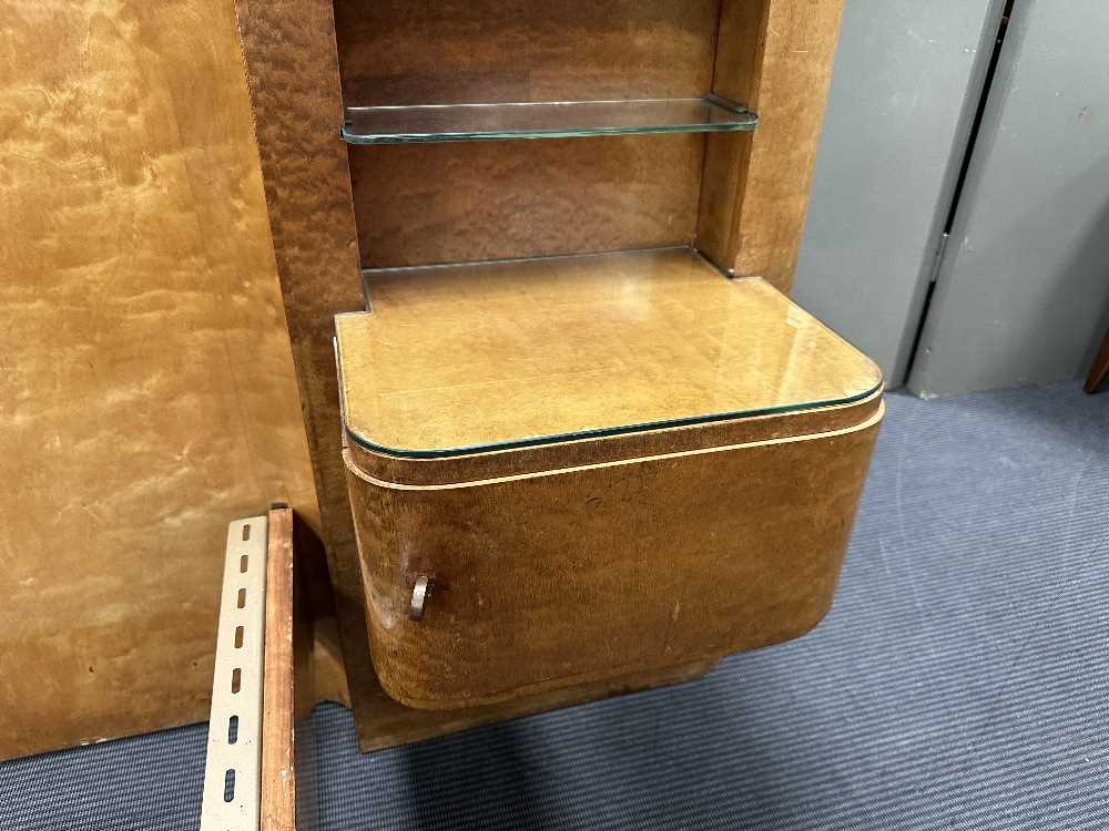 An Art Deco walnut double bed and wardrobe en suite, - Image 8 of 12