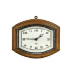An Art Deco period wall mounted clock by 'Smiths', circa 1930