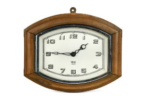 An Art Deco period wall mounted clock by 'Smiths', circa 1930