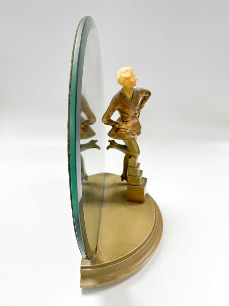 An Art Deco figural dressing table mirror, - Image 5 of 11