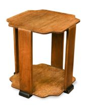 An Art Deco period pale oak occasional table,