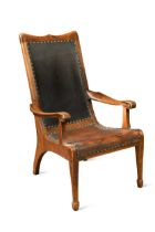 Arthur W. Simpson (1857-1922) of Kendal, a rare oak 'Heron' chair, circa 1918,