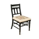 An ebonised Aesthetic period side chair,