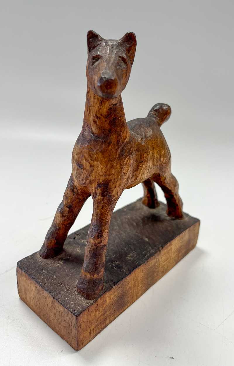 § Attributed to Arthur W. Simpson (1857-1922) of Kendal, a carved wood model of a foal, - Image 4 of 6
