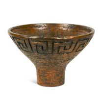 Arnold Wiigs Fabriker (AWF), a Norwegian stoneware pedestal bowl,