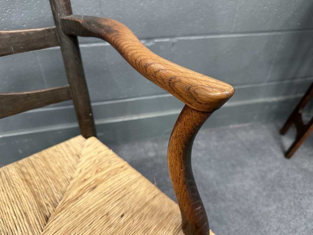 C. R. Ashbee for the Guild of Handicraft, a rush seated ash elbow chair, circa 1900, - Bild 4 aus 6