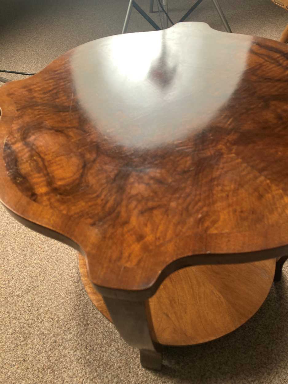 An Art deco period burr walnut coffee table, circa 1930, - Image 3 of 6