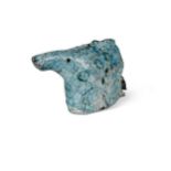 § Eric James Mellon (1925-2014), a rare raku glazed pottery model of a horse's head, 1983,