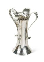 Sir Richard Burbridge for Harrods, an Art Nouveau silver four-handled vase, 1911,