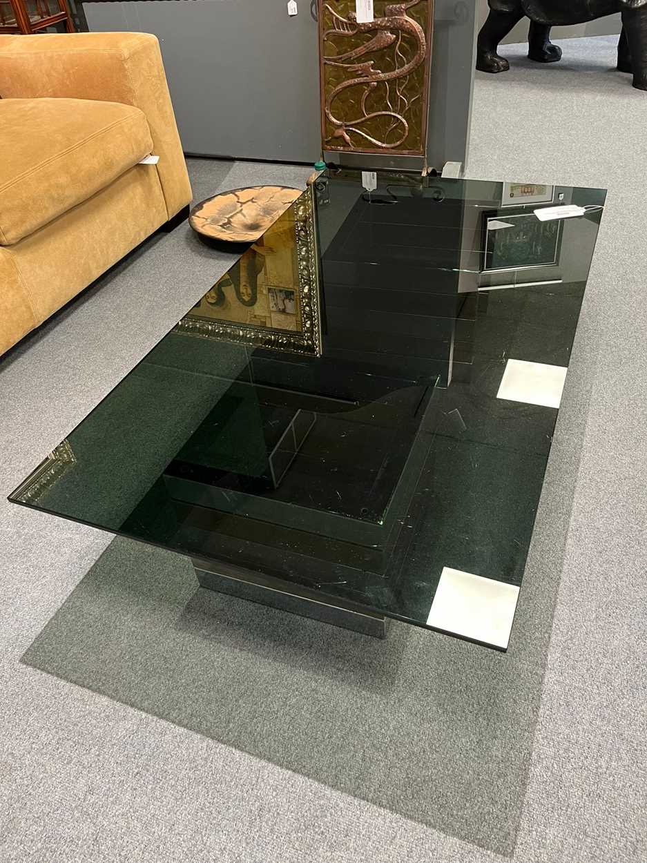 A rare Pieff chrome and brass coffee table, circa 1975, - Image 7 of 7