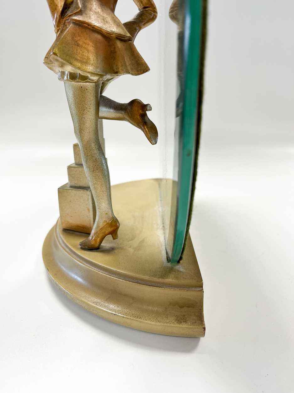 An Art Deco figural dressing table mirror, - Image 11 of 11