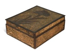 Attributed to Arthur W. Simpson (1857-1922) of Kendal, a pine table box,