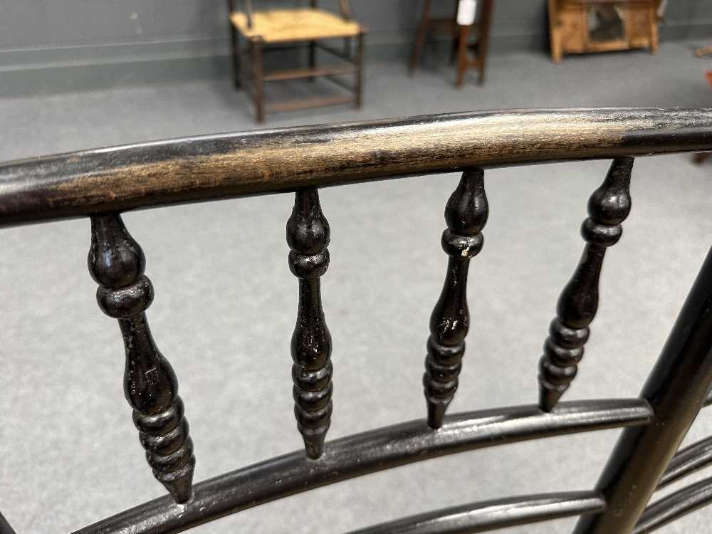 Attributed to Morris & Co., an ebonised wood two-seat settle, - Image 3 of 8