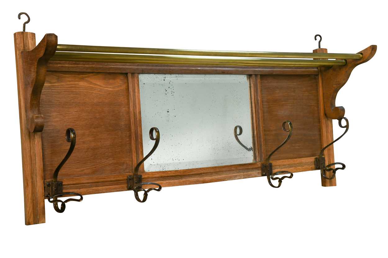 A 'Pullman' style hat/coat rack, circa 1910,