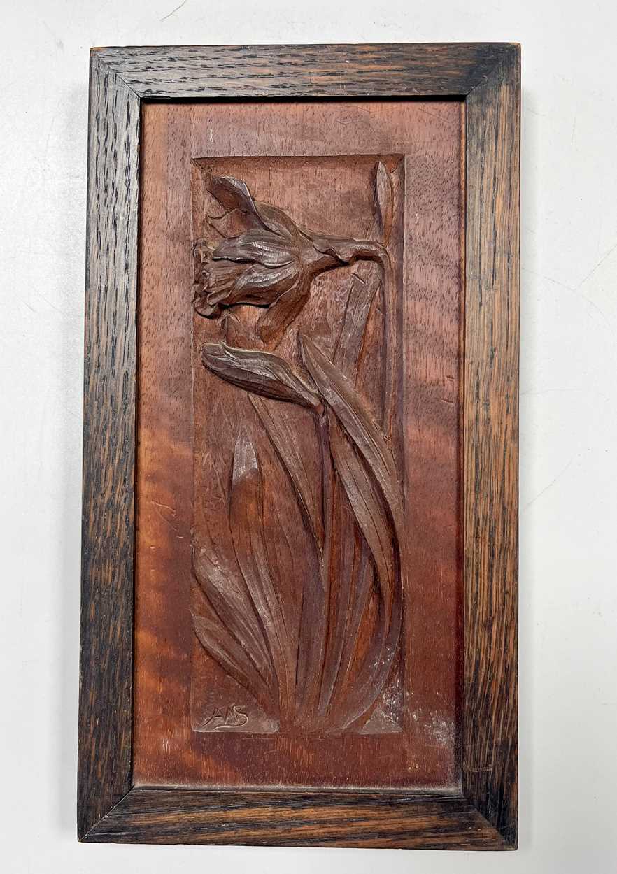 § Arthur W. Simpson (1857-1922) of Kendal, a carved hardwood panel, - Image 2 of 3