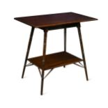 In the manner of E. W. Godwin, an Aesthetic period mahogany occasional table,