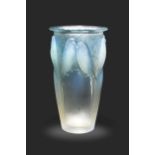 Ceylan, an R. Lalique opalescent glass vase, designed 1924,