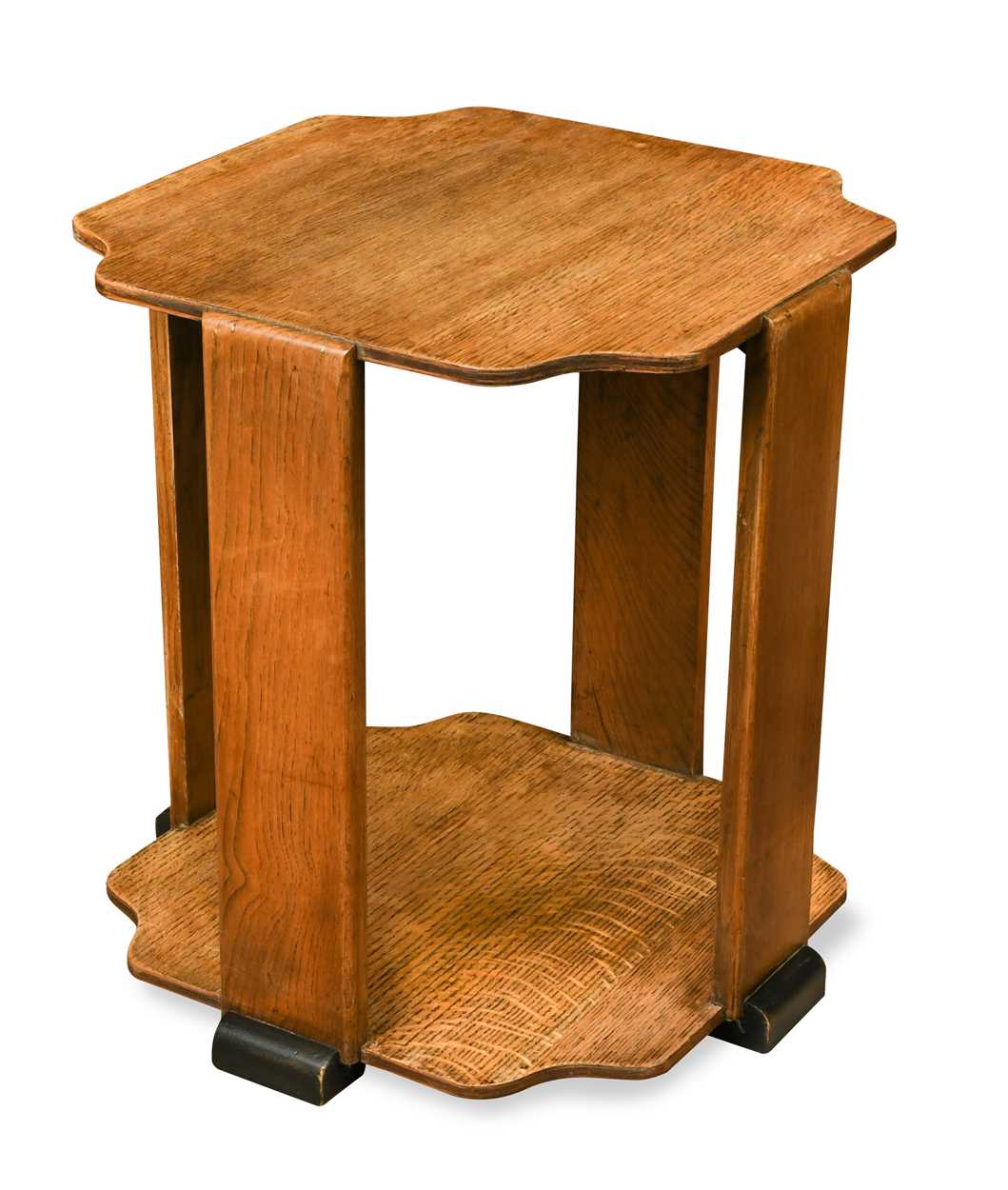 An Art Deco period pale oak occasional table,