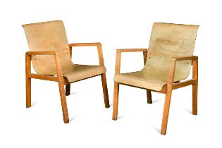 § Alvar Aalto for Finmar, a pair of model 51 / 403 'Hallway' armchairs,