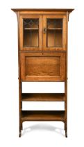 An Arts & Crafts oak bureau bookcase,
