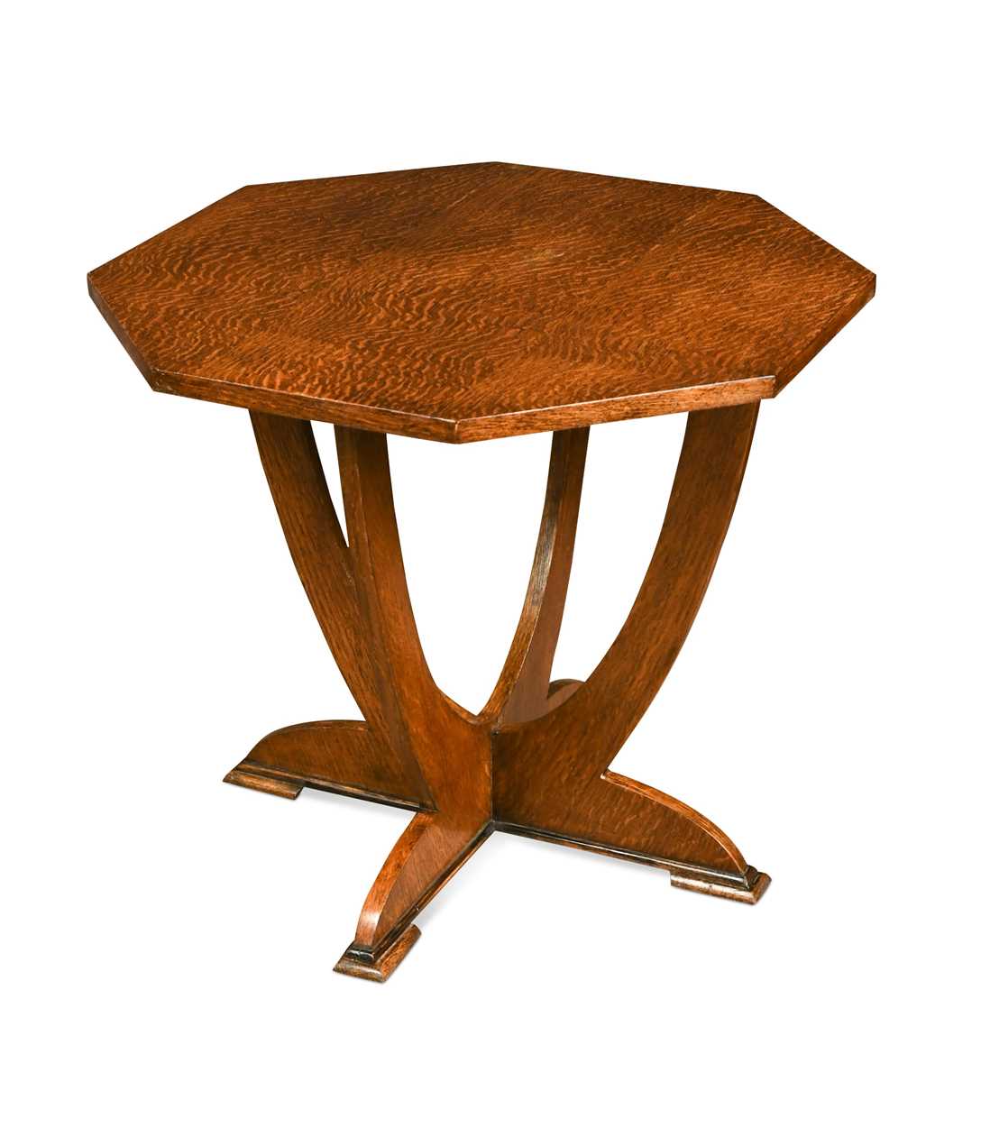 An Art Deco period oak occasional/lamp table, circa 1930,