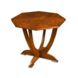 An Art Deco period oak occasional/lamp table, circa 1930,