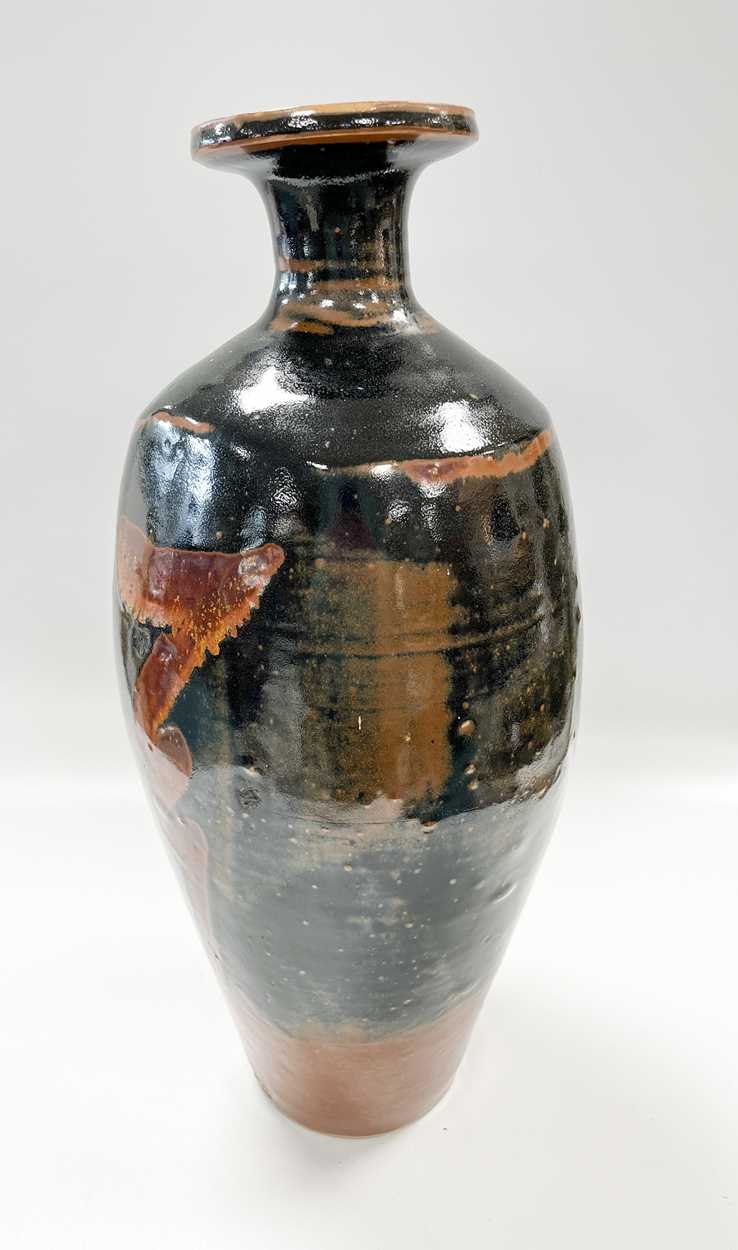 § David Leach OBE (1911-2005), a large bottle form stoneware vase, - Image 2 of 7