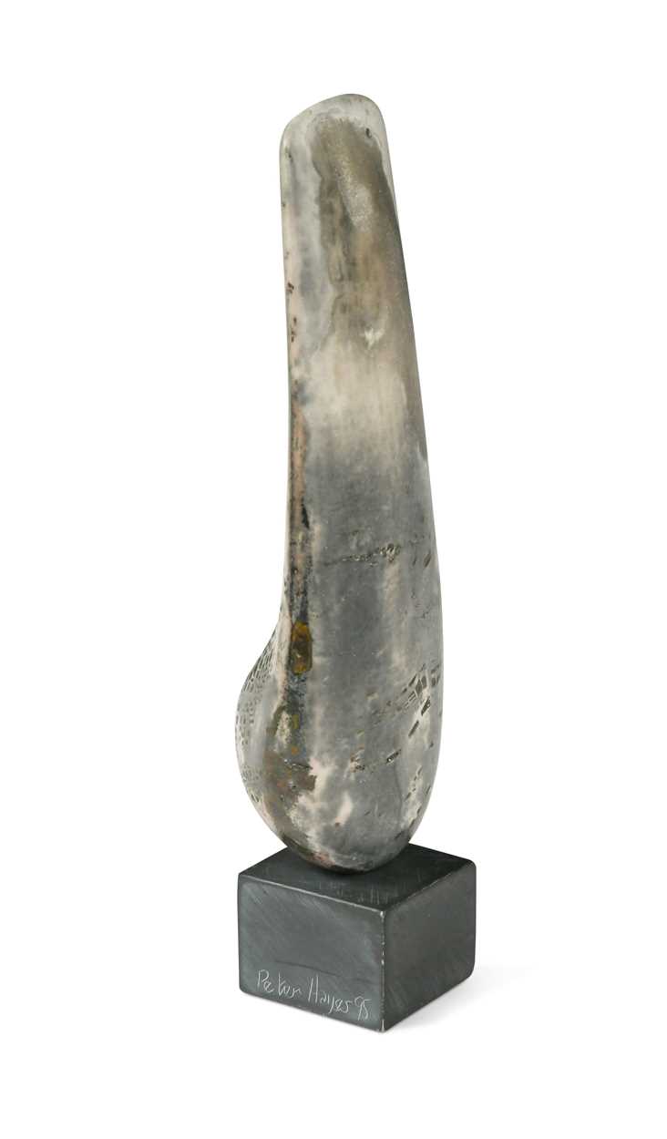 § Peter Hayes (1946-), a small raku glazed totem,
