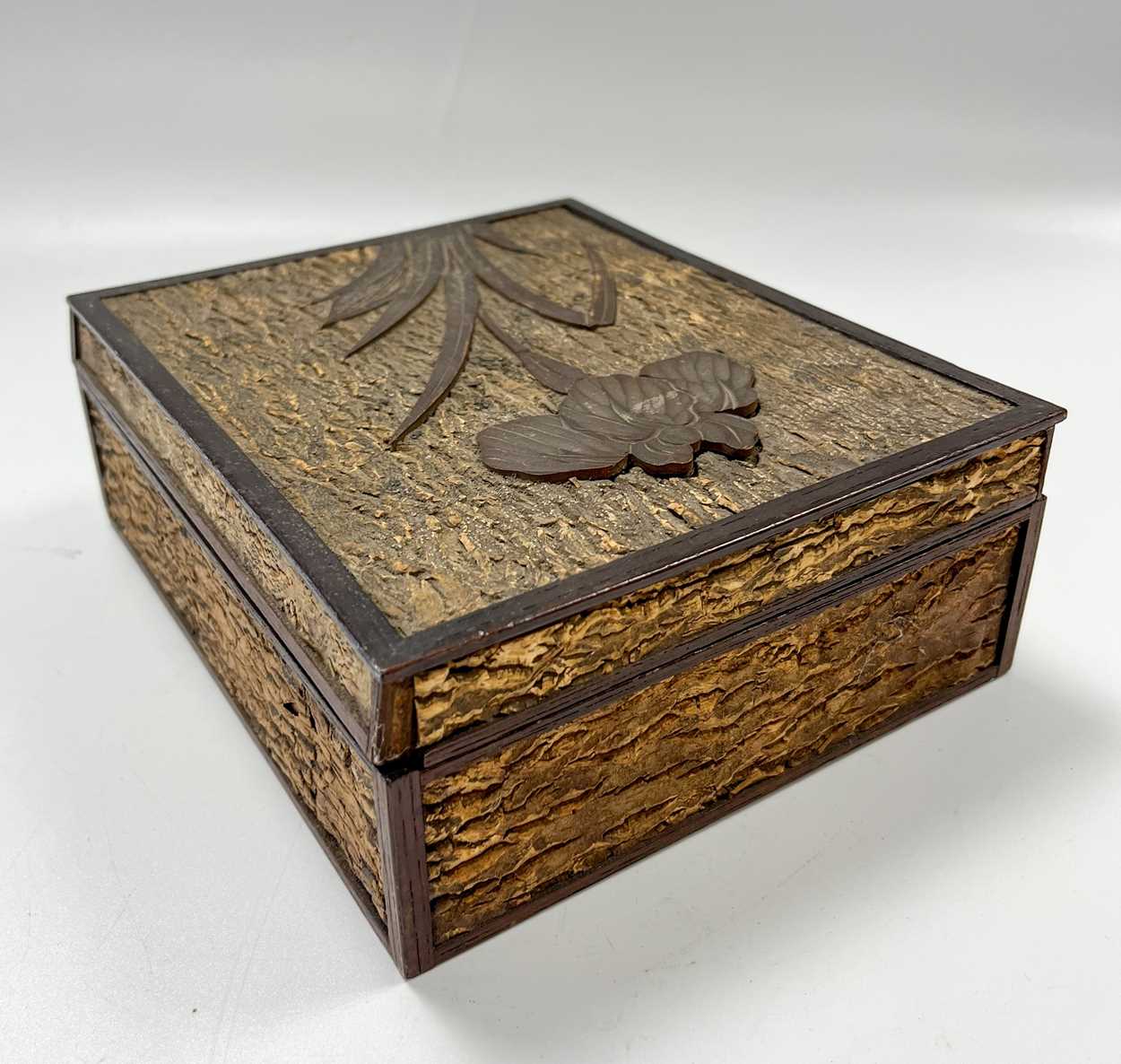 Attributed to Arthur W. Simpson (1857-1922) of Kendal, a pine table box, - Image 3 of 8