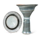 § Christine Feiler (1948-), a large studio pottery trumpet vase, 2006,