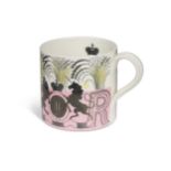 Eric Ravilious for Wedgwood, a Queen Elizabeth II commemorative coronation mug, 1953,