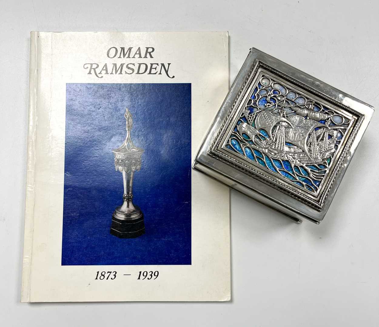 Omar Ramsden, an Arts & Crafts silver and enamel cigarette casket, - Image 8 of 11