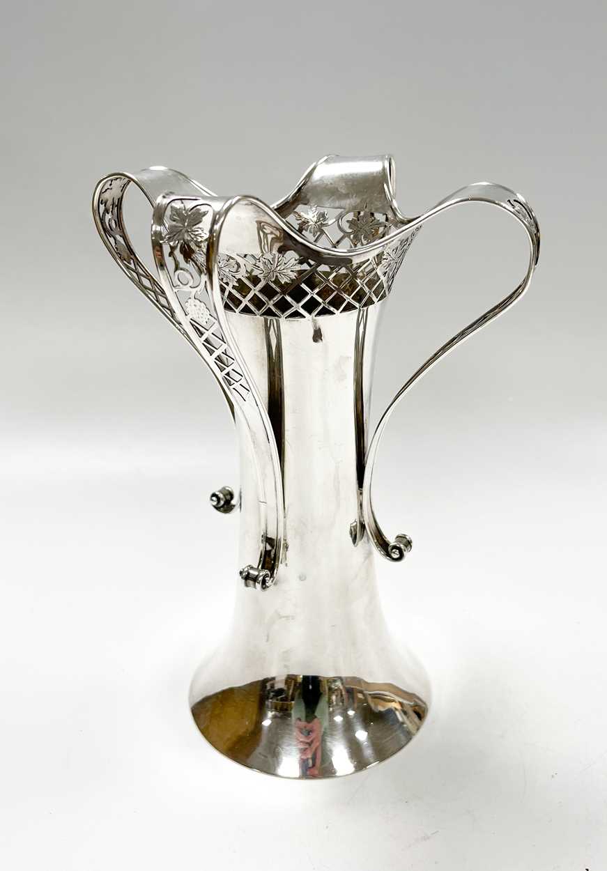 Sir Richard Burbridge for Harrods, an Art Nouveau silver four-handled vase, 1911, - Image 2 of 10