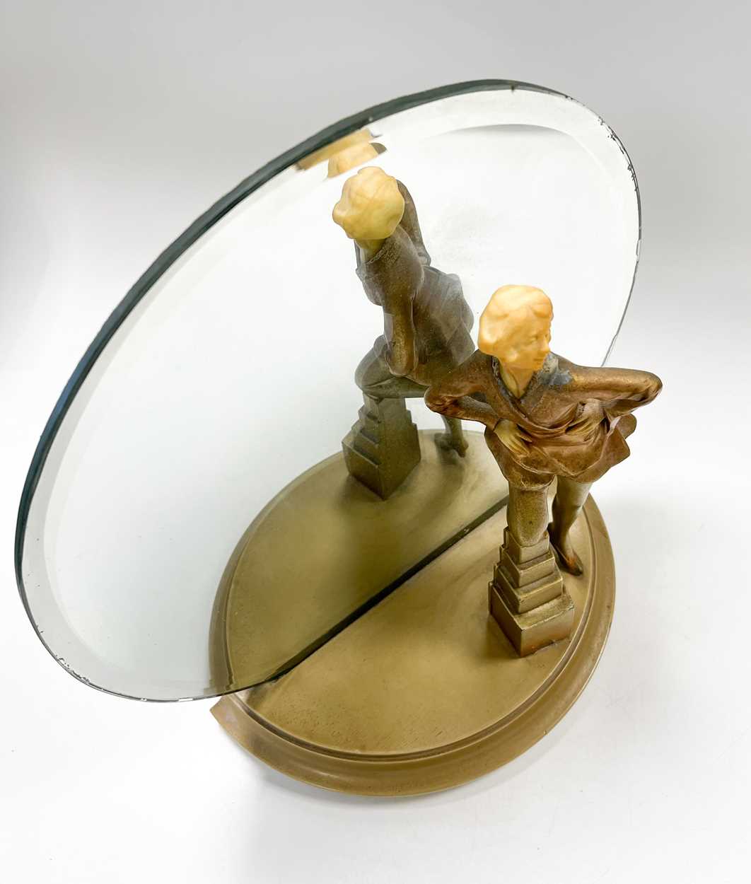 An Art Deco figural dressing table mirror, - Image 2 of 11