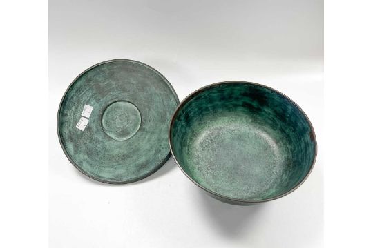 A Swedish 'Ystad Brons' bronze bowl and cover, - Image 6 of 10