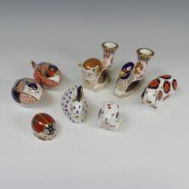 A small quantity of Royal Crown Derby Paperweights, to include a Pheasant, Pig, Mouse, Ladybird (