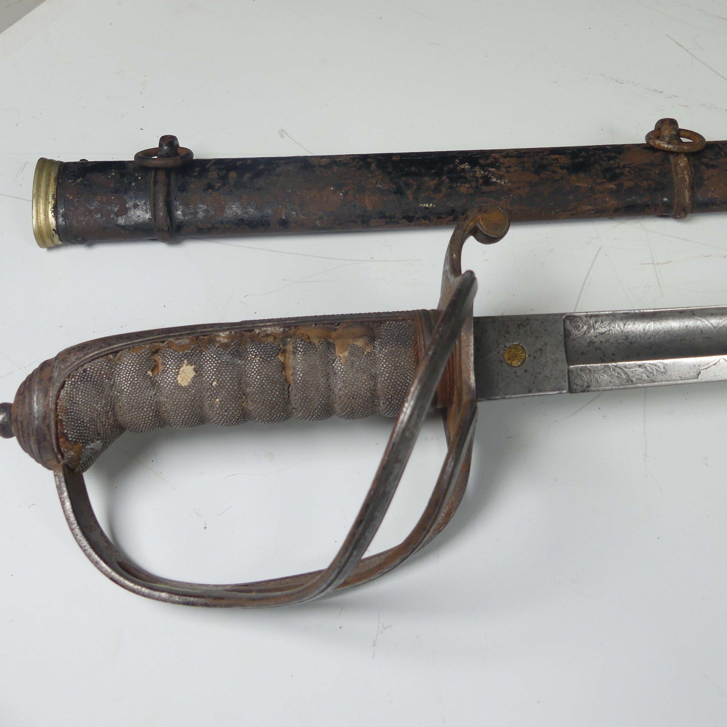 A Victorian possibly 1821 pattern light cavalry officer's Sword, 33 inch blade with makers mark ' - Image 10 of 10