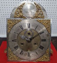 An early 18th century 8-day longcase clock Movement, pediment signed 'Andries Vermeulen, Amsterdam',