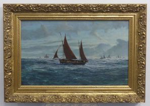 Anthony Buckley (British, 20th century), North Sea Cod Quest, oil on board, signed, 25cm x 40.5cm,