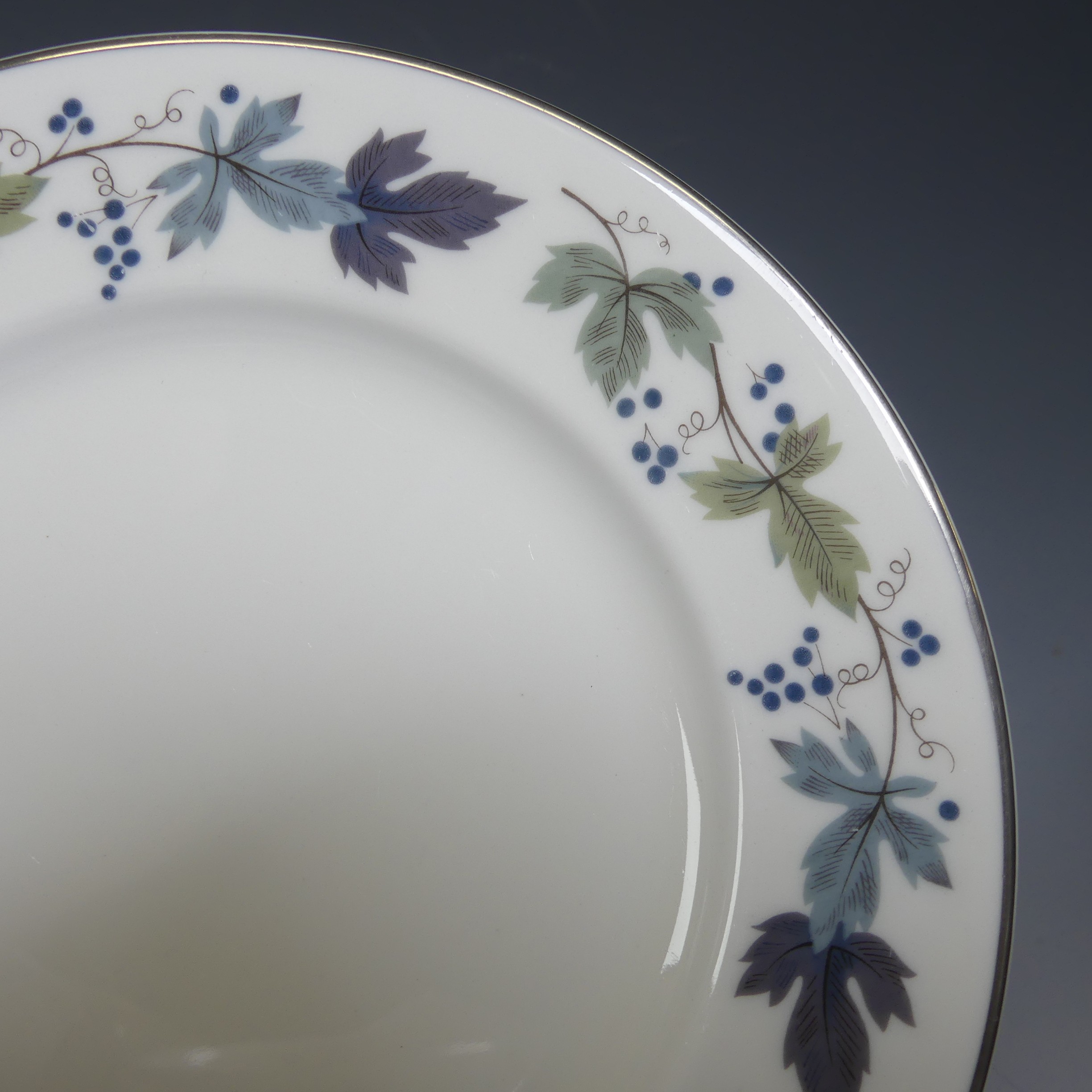 A Royal Doulton 'Burgundy' pattern part Dinner Service, comprising Dinner Plates, Tureens, etc. (a - Image 2 of 4