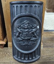 A cast iron Lamp-post Cover, with Bristol Coat of Arms, W 53 cm x H 28.5 cm.