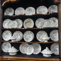 An antique English porcelain 'Indian Tree' pattern Dinner Service, Dinner Plates, Breakfast